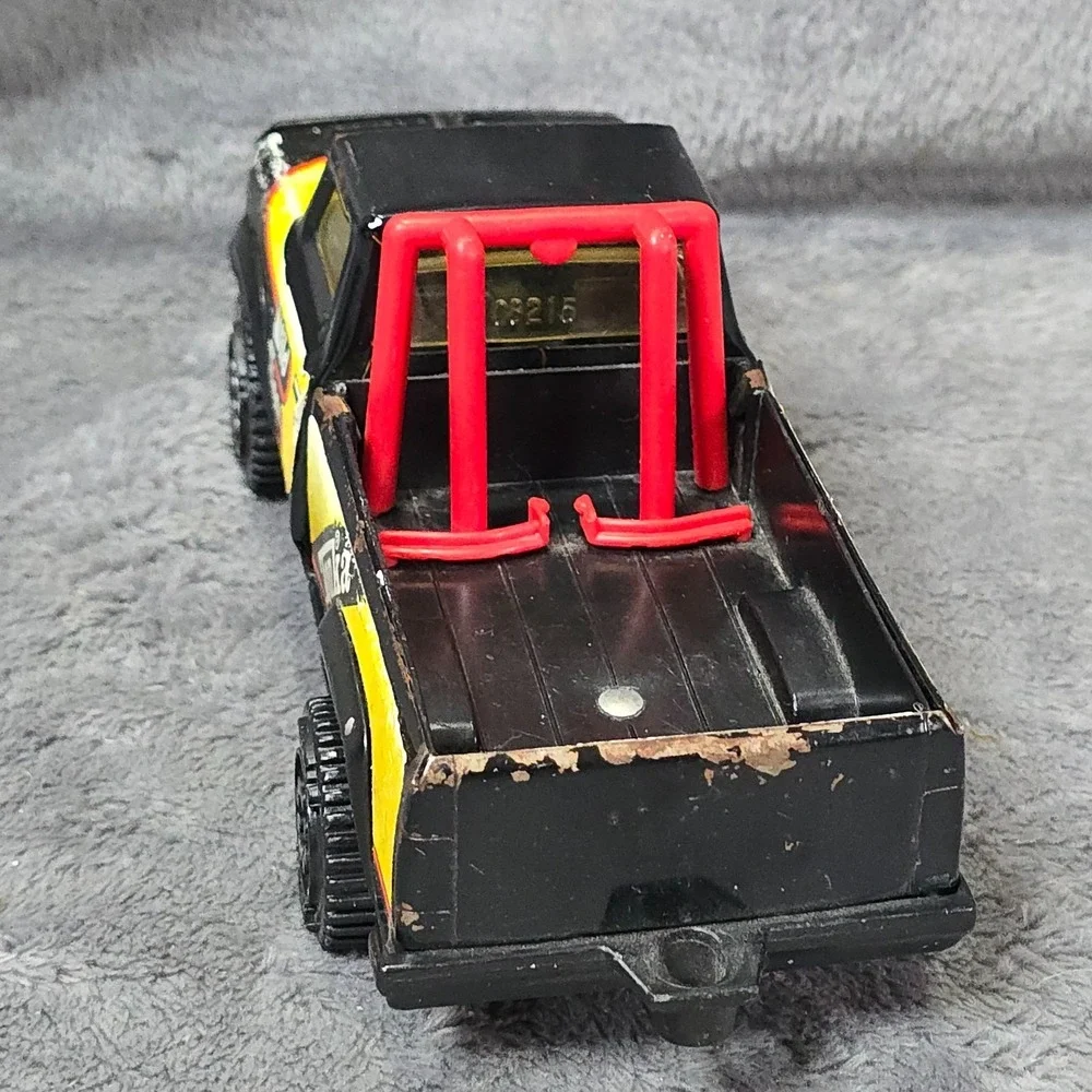 Vintage Tonka Wild Tiger Pickup Truck Diecast Toy Black Yellow Off-Road